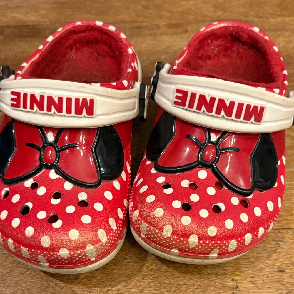 CROCS Red and White Kids Sandals with Bow